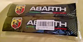 BOCKM6VBSN ABARTH Seat Belt Pads Set Carbon Fiber Embroidered