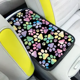 EG-19 ADASTRAH Car Center Console Cushion Pad Dog Paw Print