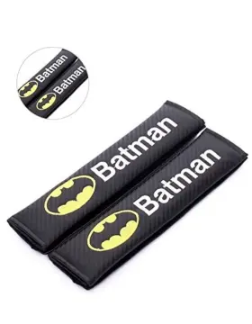 32272 AMOOCA Carbon Fiber Seat Belt Strap Cover Batman