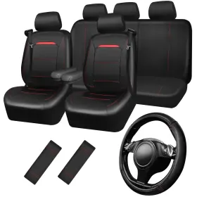 ZT-0120-LTL5 CAR PASS Seat Cover Set Steering Wheel