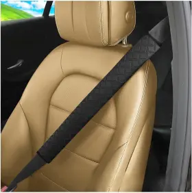 Car Seatbelt Cover Khguz-car1 2pcs Soft Leather Vehicle Safety Seat Belt Cushion