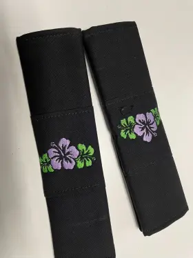 SBC-CO26-HIB51 DESIGNCOVERS Seat Belt Covers Violet Hibiscus