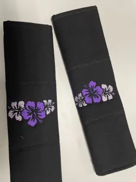 SBC-CO26-HIB52 DESIGNCOVERS Seat Belt Covers Hibiscus Design