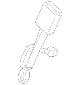 84613356 GM Base Seat Belt Receptacle Chevrolet Buick