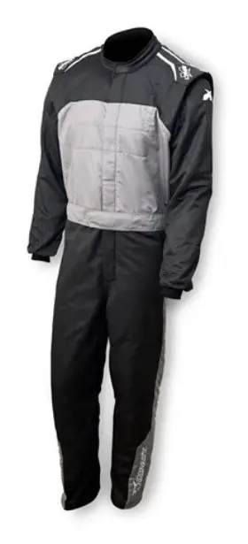Impact Racing 24232513 Suit Racer 2.4 1pc Large Black / Gray-