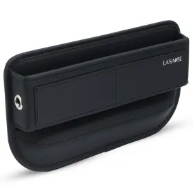 Lasaige 860012699001 Car Seat Gap Filler Organizer Black -soft Pu Leather Lasaige 860012699001 Car Seat Gap Filler Organizer Black -soft Pu Leather