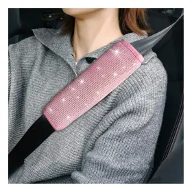 Moly Magnolia 716837844754 Bling Car Seat Belt Shoulder Pads 2pcs Rhinestone Crystal Auto Pink Moly Magnolia 716837844754 Bling Car Seat Belt Shoulder Pads 2pcs Rhinestone Crystal Auto Pink