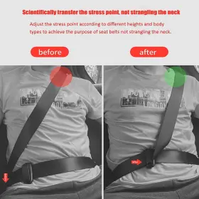 738874753370 QIJK Seat Belt Clip Adjuster Car Strap Reduce Ir #2