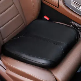 Qyilay 738631241904 Leather Car Memory Foam 18 X 17.2 2.8 Inches Black