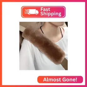 003-1P-BR ROYAGO Wool Auto Seat Belt Cover Seatbelt Pad Fo