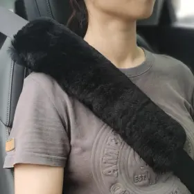 003-2P-BL35 ROYAGO Wool Seat Belt Covers Driving