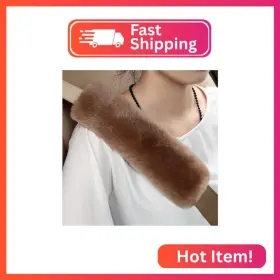 003-2P-BR ROYAGO Wool Auto Seat Belt Cover Seatbelt Pa