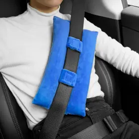 Skiyhon A-0071 Seat Belt Pillow For Mastectomy Post-surgery Heart Medium Blue