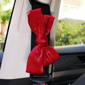 566032272250 WENRAY Bow Car Decorations Tie Seat Belt Pads
