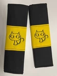Universal Safety Belt Shoulder Straps Comfortable Cushion Black Cat. Fixed Price $12.99.