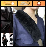 Soft Genuine Sheepskin Wool Seat Belt Cover - Comfortable Shoulder Pad For All C. Fixed Price $17.99.