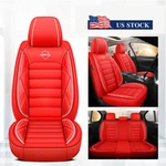 Luxury Pu Leather Red Car Seat Cover Cushion Front+rear Full Set Protector Pad. Fixed Price $150.00.