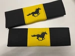 Universal Safety Belt Shoulder Straps Comfortable Cushion Black On Yel. Fixed Price $12.99.