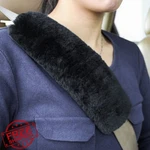 Royago Black Sheepskin Wool Seat Belt Cover Shoulder Pad Auto. Fixed Price $27.99.
