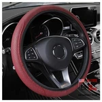 Leather Steering Wheel Cover,anti Slip Car Cover For Burgundy. Fixed Price $15.35.