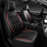 Car Pass Universal Fit Piping Leather Two Front Seat Covers, Black Red. Fixed Price $37.02.