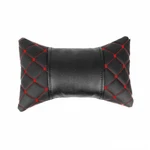 Omac 96322-ks1 Car Seat Neck Pillow, Fabric Pu Leather Black & Red Stitches. Fixed Price $26.99.