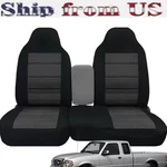 Front Set Car Seat Covers Blk-charcoal Insert Fits Ford Ranger Truck 04 To 12. Fixed Price $59.99.