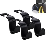 Car Back Seat Headrest Hooks, 4 Pack Black Stylish Hanger Black2. Fixed Price $8.99.