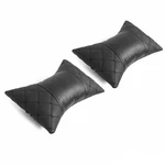 2x Car Seat Neck Pillow Head Shoulder Rest Pad Black Pu Leather. Fixed Price $26.90.