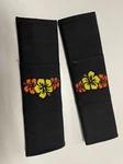 Universal Safety Belt Shoulder Straps Comfortable Cushion Hibiscus Yel. Fixed Price $12.99.