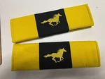 Universal Safety Belt Shoulder Straps Comfortable Cushion Yellow/black. Fixed Price $12.99.