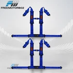 4 Point Racing Seat Buckle Belt 3" Nylon W/heavy Duty Shoulder Pads Bl 2pcs. Fixed Price $100.99.