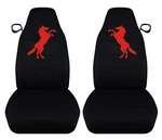 Designcovers Fits 94-2004 Ford Mustang Front Car Seat Covers Black W/ Red Horse. Fixed Price $89.99.