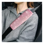 Bling Car Seat Belt Shoulder Pads, 2pcs Rhinestone Crystal Auto Pink. Fixed Price $13.14.
