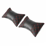 Omac Set96322-ks1 Car Seat Neck Pillow, Black W Red Pu Leather. Fixed Price $26.90.