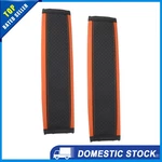 Pack Of 2 Universal Seat Belt Shoulder Pad Covers Faux Leather Black Orange. Fixed Price $12.82.