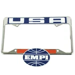 Vw Bug Bus Ghia Type 3 Empi Usa Rear License Plate Frame Globe On Bottom. Fixed Price $35.00.